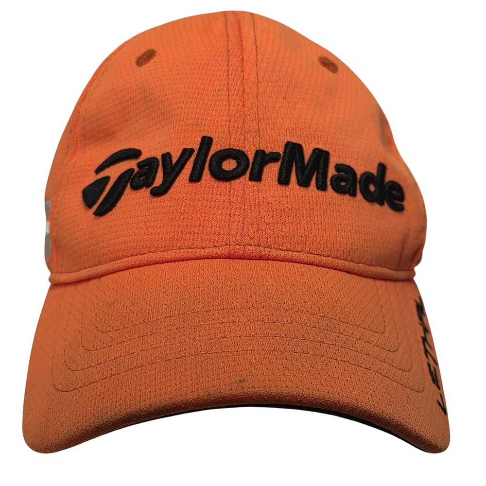 TaylorMade R1 Lethal Golf Hat Orange Mesh Adjustable Strapback Cap RBZ Logo